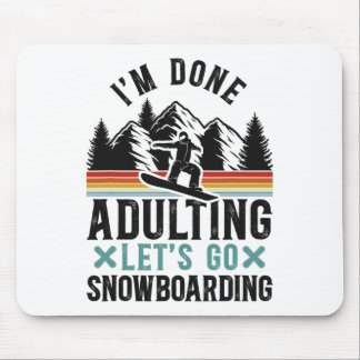 Snowboard Retro 3 Mousepad