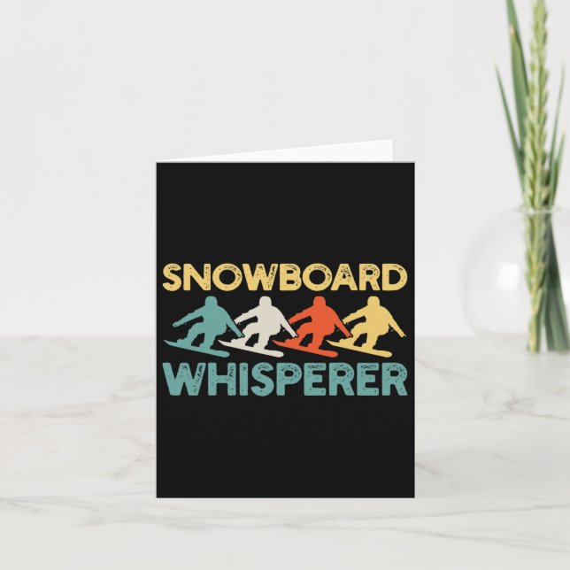 Snowboard Retro Karte (Vorderseite)