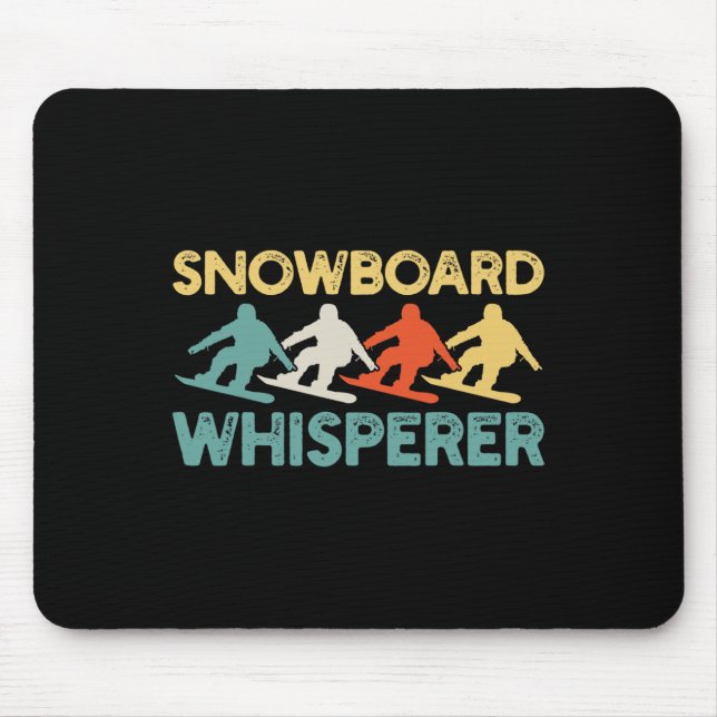 Snowboard Retro Mousepad (Vorne)