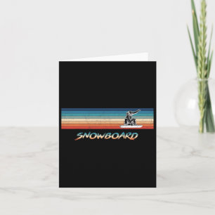 Snowboard Retro Vintage Snowboard-Geschenk Karte
