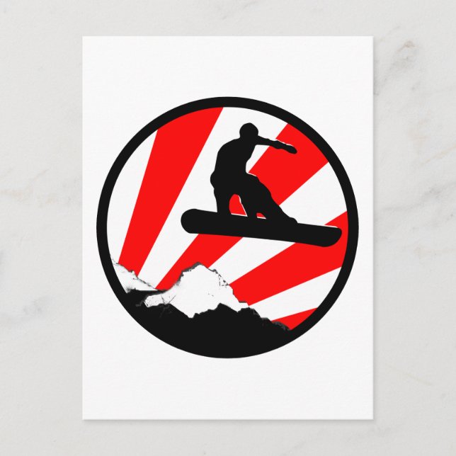 Snowboard: Rochen Postkarte (Vorderseite)
