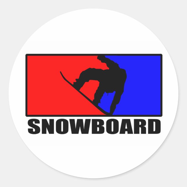 Snowboard Runder Aufkleber (Vorderseite)