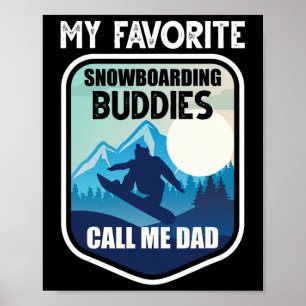 Snowboard Shirt My Lieblings-Snowboarden-Budapest  Poster