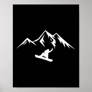 Snowboard Shirt Snow Mountain Winter Snowboard Poster