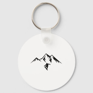 Snowboard Shirt Snow Mountain Winter Snowboard Schlüsselanhänger