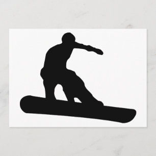 Snowboard-Silhouette Einladung