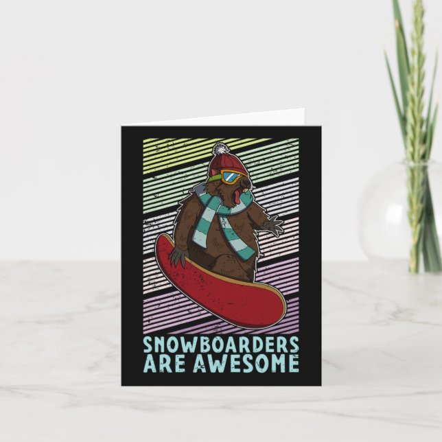 Snowboard Skifahren Snowboarder Wettbewerb Karte (Vorderseite)