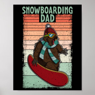Snowboard Skifahren Snowboarder Wettbewerb Poster