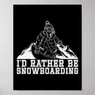 Snowboard Skifahren Snowboarder Wettbewerb Poster