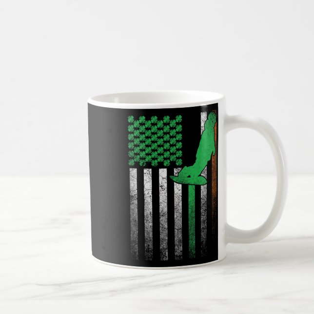 Snowboard Snow Ski Irish American Flag St Patrick Kaffeetasse (Rechts)