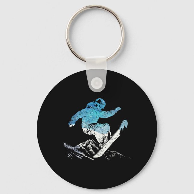Snowboard-Snowboard 10 Schlüsselanhänger (Vorderseite)