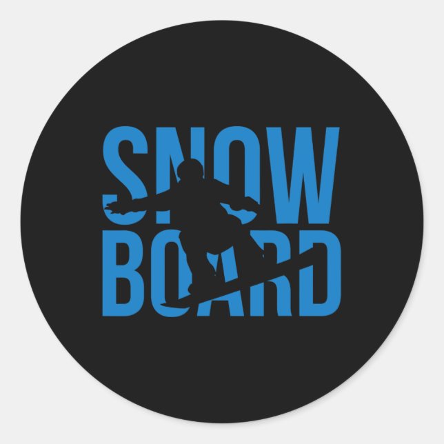 Snowboard Snowboard 8 Runder Aufkleber (Vorderseite)