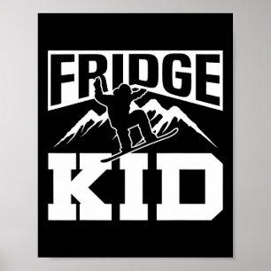 Snowboard Snowboard Kühlschrank Kind 1 Poster
