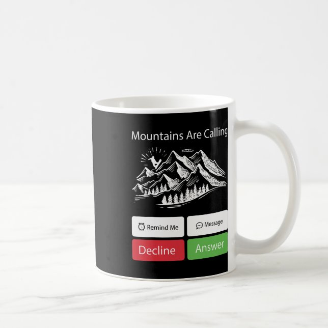 Snowboard Snowboard Mobile Phone Display Mountain Kaffeetasse (Rechts)
