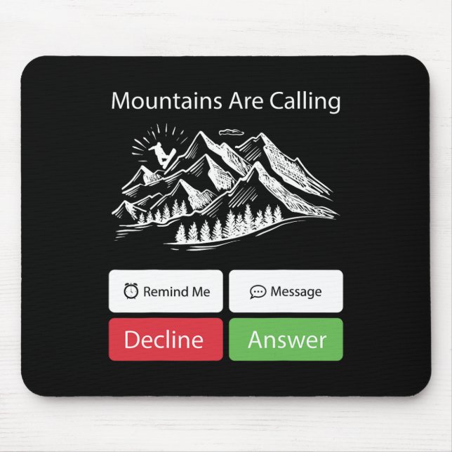 Snowboard Snowboard Mobile Phone Display Mountain Mousepad (Vorne)