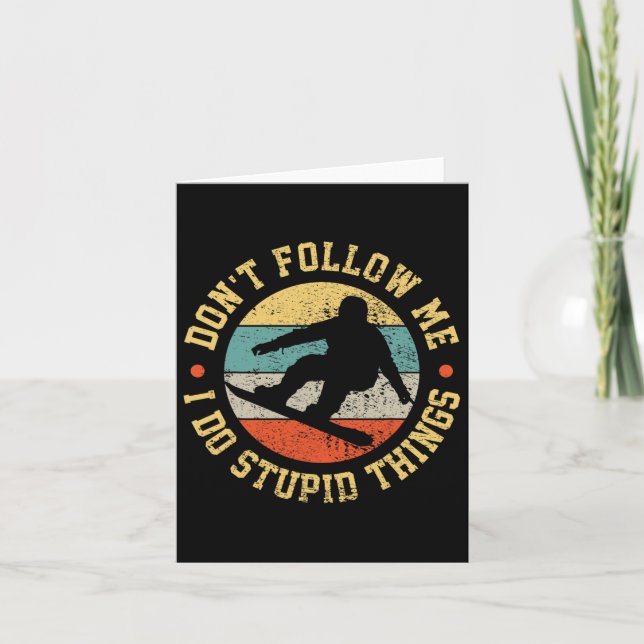 Snowboard Snowboard Retro Vintag Karte (Vorderseite)