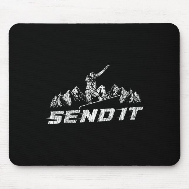 Snowboard Snowboard Senden Sie es Mousepad (Vorne)