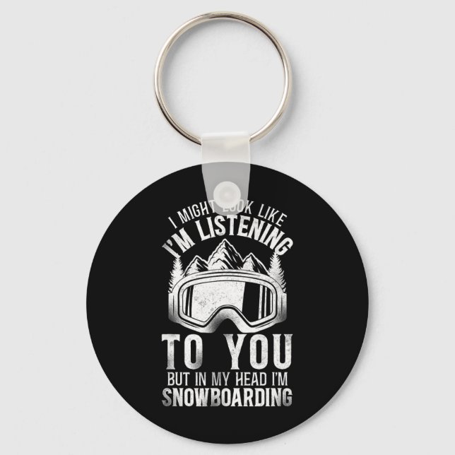 Snowboard Snowboard Vintag 1 Schlüsselanhänger (Vorderseite)