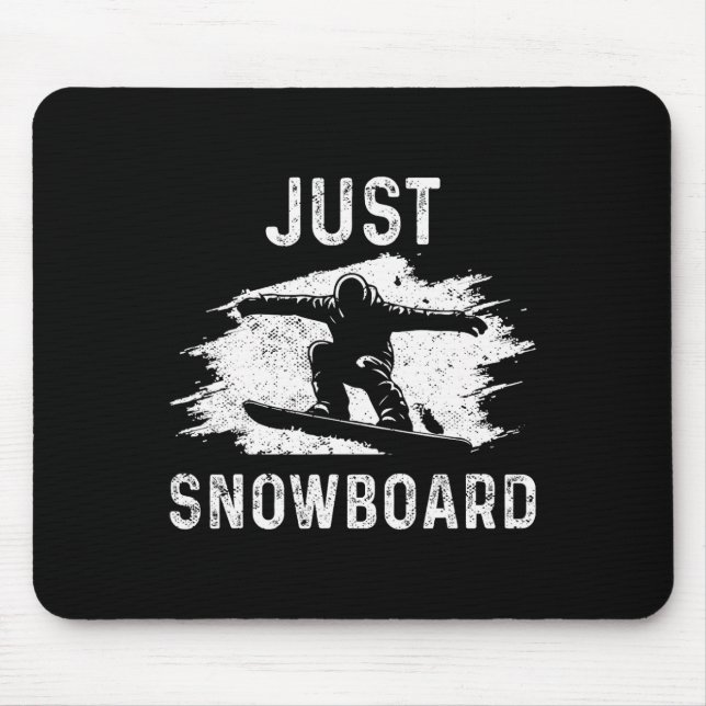 Snowboard Snowboard Vintag Nur Snowboard Mousepad (Vorne)