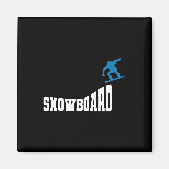 Snowboard Snowboard Vintag Retro Snowboard 2 Magnet (Vorne)