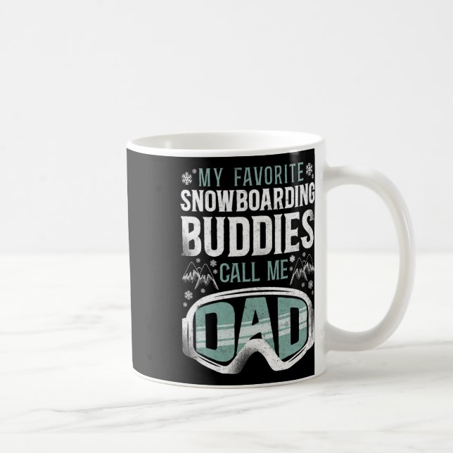 Snowboard Snowboard Vintager Vater Kaffeetasse (Rechts)