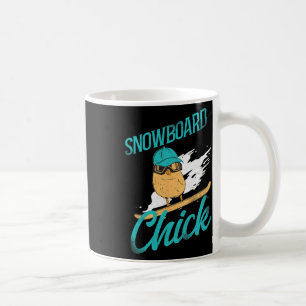 Snowboard Snowboard Vintages Hühnchen Kaffeetasse