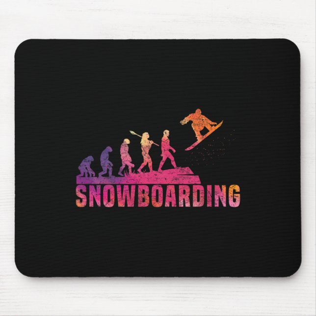 Snowboard Snowboarden Evolution Freestyle Snowboar Mousepad (Vorne)