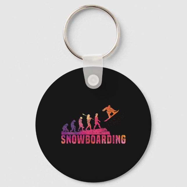 Snowboard Snowboarden Evolution Freestyle Snowboar Schlüsselanhänger (Vorderseite)
