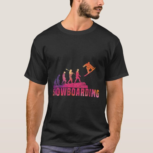 Snowboard Snowboarden Evolution Freestyle Snowboar T-Shirt (Vorderseite)