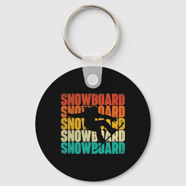 Snowboard - Snowboarden Snowboarder Inst Schlüsselanhänger (Vorderseite)