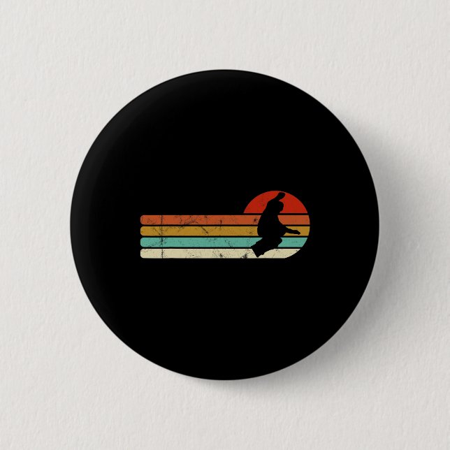 Snowboard Snowboarden Vintag Retro Button (Vorderseite)