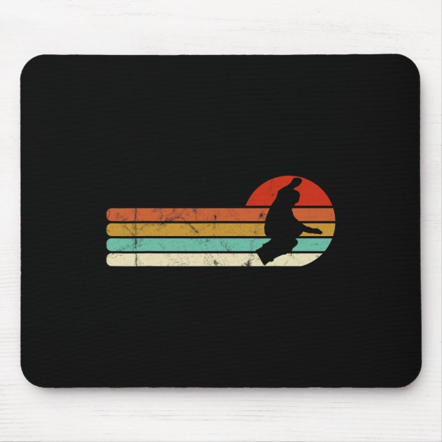 Snowboard Snowboarden Vintag Retro Mousepad (Vorne)