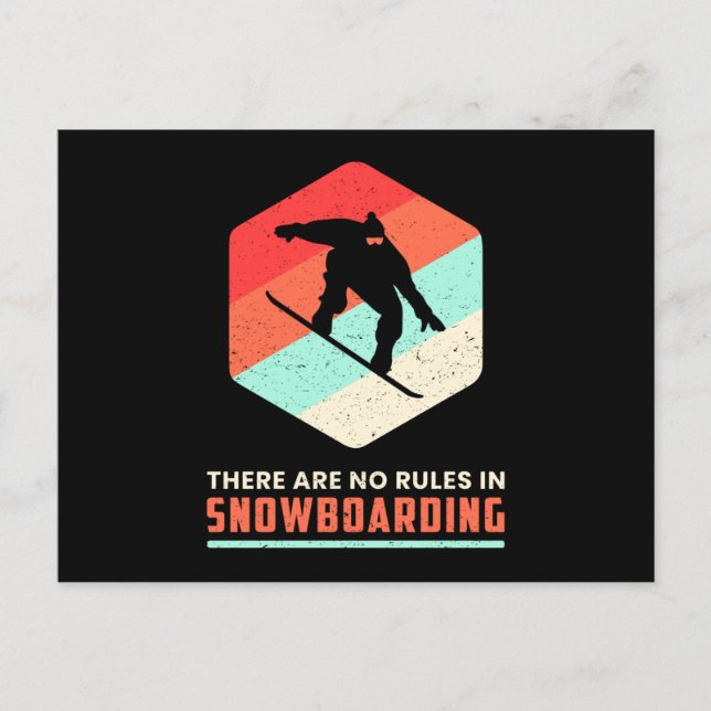 Snowboard Snowboarder Retro-Geschenk Postkarte (Vorderseite)