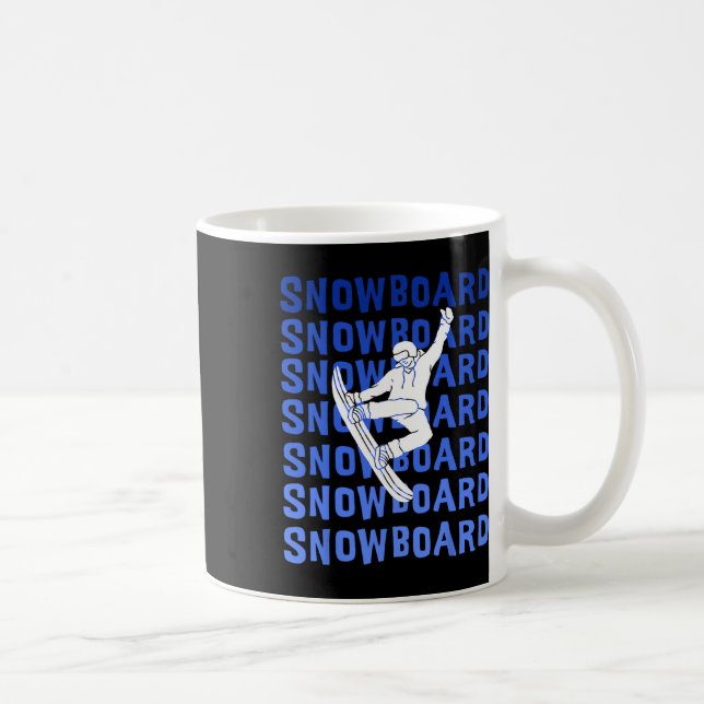 Snowboard Snowboarder Shredder Kinder Wintersport Kaffeetasse (Rechts)