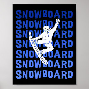 Snowboard Snowboarder Shredder Kinder Wintersport Poster