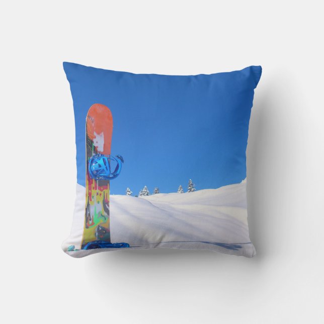 Snowboard Snowboarder Snowboarden Kissen (Vorderseite)