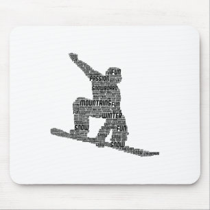 Snowboard Snowboarder Snowboarden Mousepad