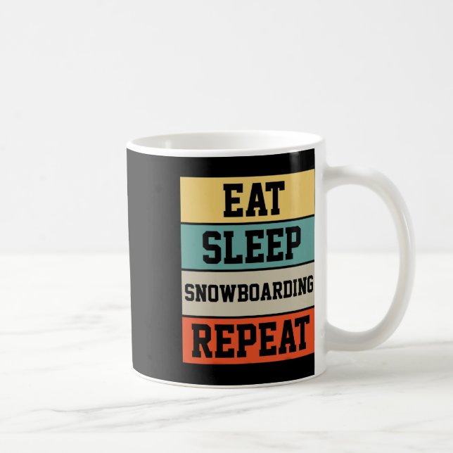 Snowboard Snowboarder Snowboarden Retro-Geschenk Kaffeetasse (Rechts)