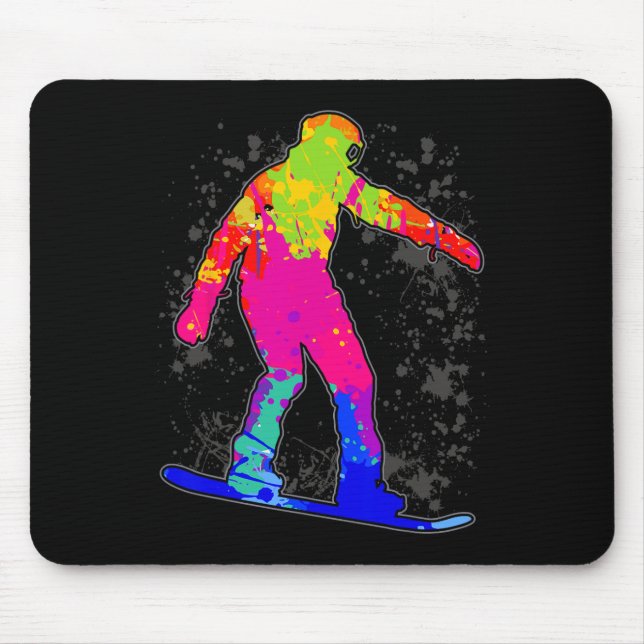 Snowboard Snowboarder Snowboarder Jungen Kinder Mä Mousepad (Vorne)