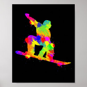 Snowboard Snowboarder Snowboarder Jungen Kinder Mä Poster