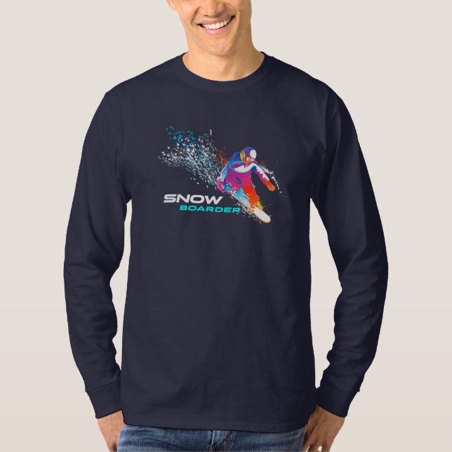 Snowboard | T-shirt à manches longues pour hommes (Devant)