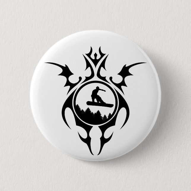 Snowboard. Tribalz. Button (Vorderseite)