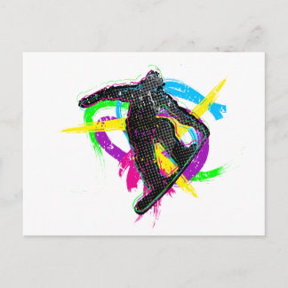 Snowboard-Trick Postkarte
