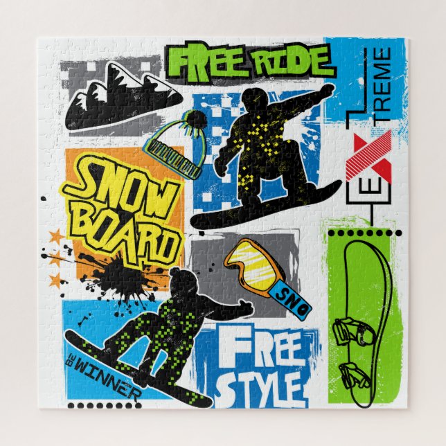 Snowboard Typografie: Hintergrund des extremen Kin (Vertikal)