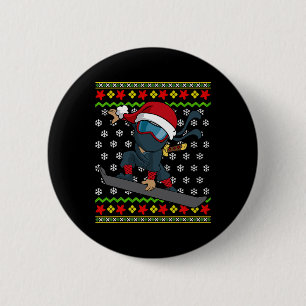 Snowboard Ugly Christmas Sweater Pattern Button