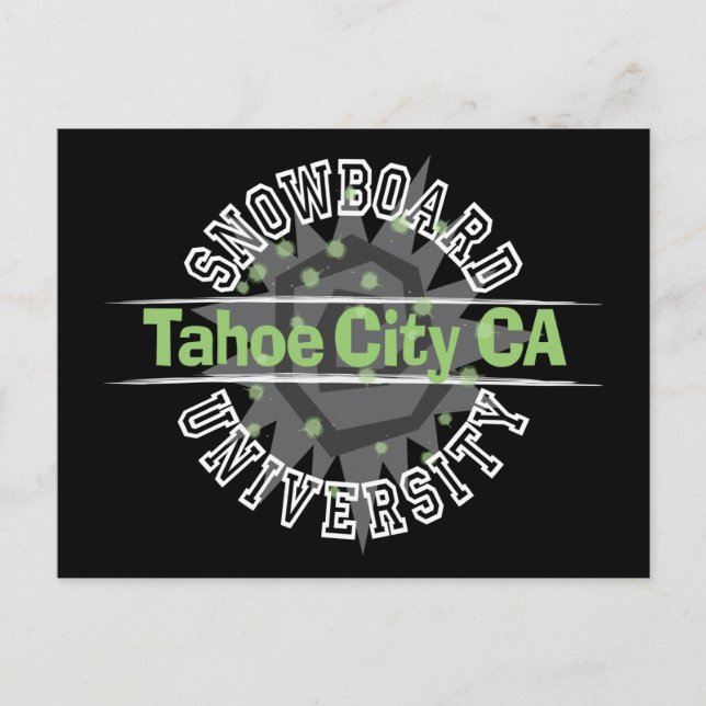 Snowboard University - Tahoe City CA Postkarte (Vorderseite)
