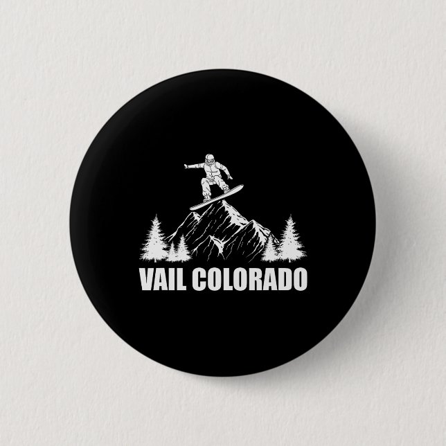 Snowboard Vail Colorado Button (Vorderseite)