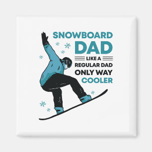 Snowboard Vater Funny Niedlich Winter Snowboarden  Magnet