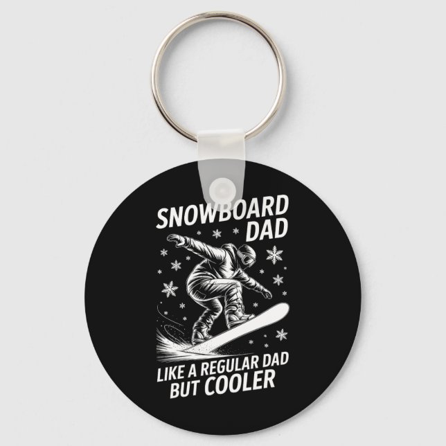 Snowboard Vater Funny Snowboarder Schlüsselanhänger (Vorderseite)