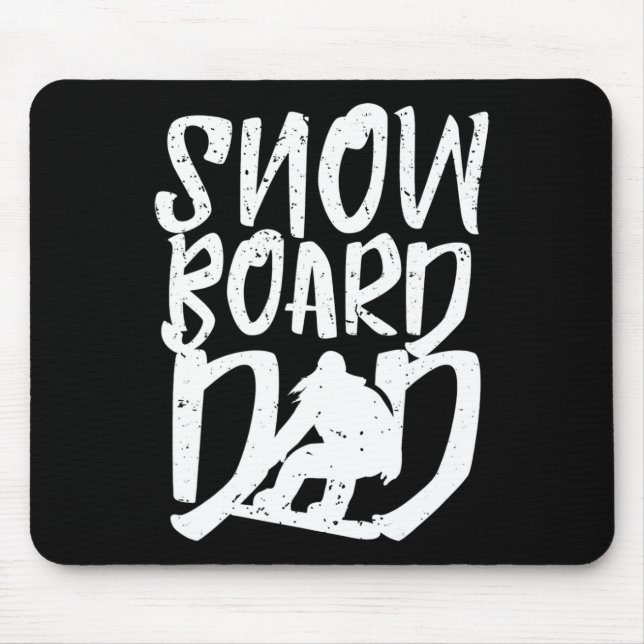 Snowboard Vater Snowboarder Vater Snowboarden Mousepad (Vorne)